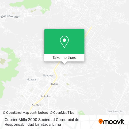 Mapa de Courier Milla 2000 Sociedad Comercial de Responsabilidad Limitada