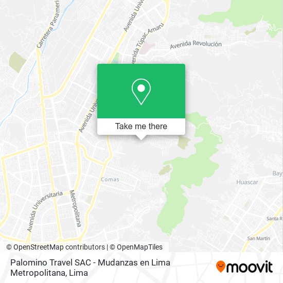 Mapa de Palomino Travel SAC - Mudanzas en Lima Metropolitana