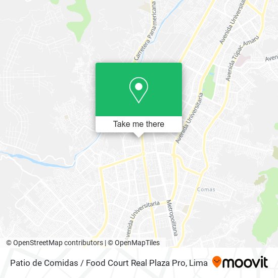 Patio de Comidas / Food Court Real Plaza Pro map