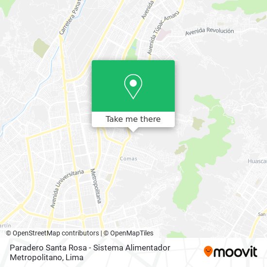 Mapa de Paradero Santa Rosa - Sistema Alimentador Metropolitano