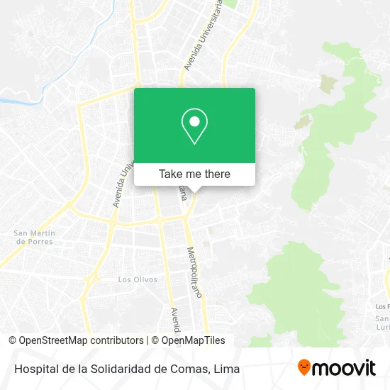 Hospital de la Solidaridad de Comas map