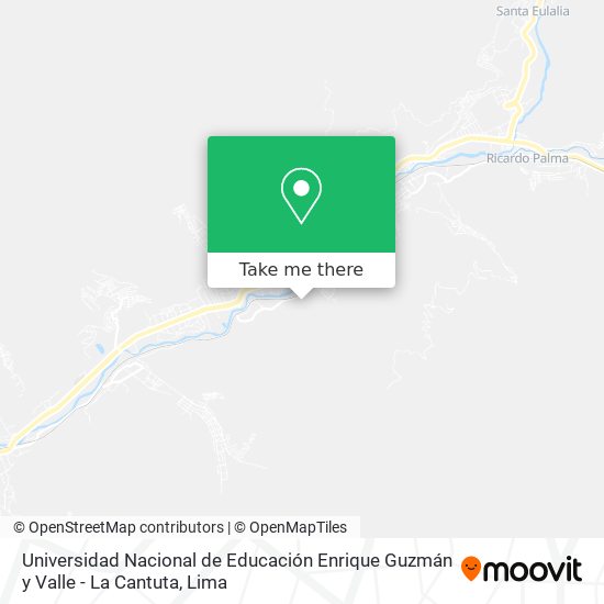 Mapa de Universidad Nacional de Educación Enrique Guzmán y Valle - La Cantuta