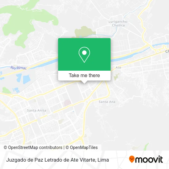 Mapa de Juzgado de Paz Letrado de Ate Vitarte