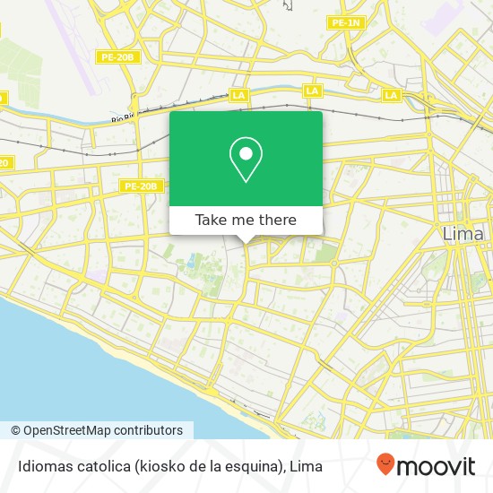 Idiomas catolica  (kiosko de la esquina) map