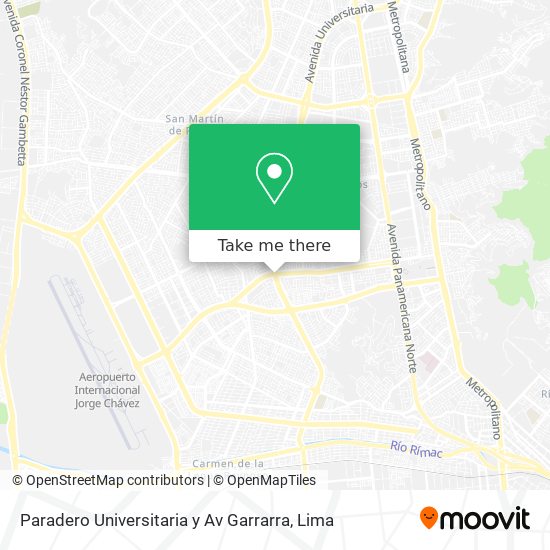 Paradero Universitaria y Av Garrarra map