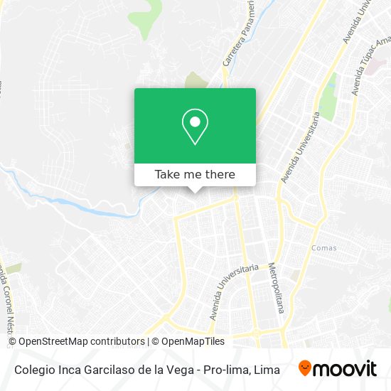 Colegio Inca Garcilaso de la Vega - Pro-lima map