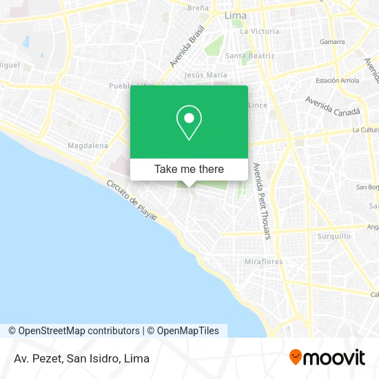 Av. Pezet, San Isidro map