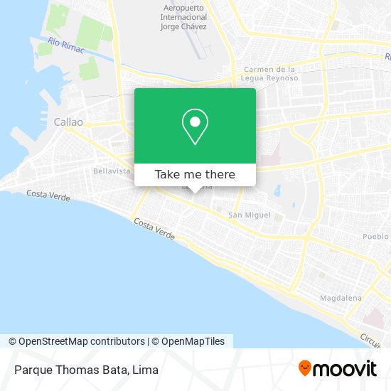 Parque Thomas Bata map