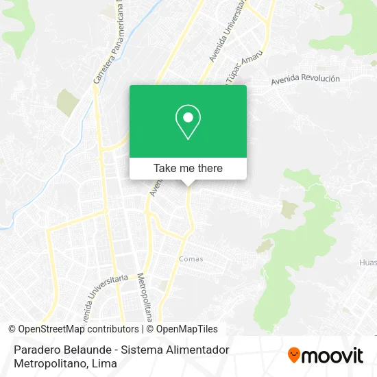 Paradero Belaunde - Sistema Alimentador Metropolitano map