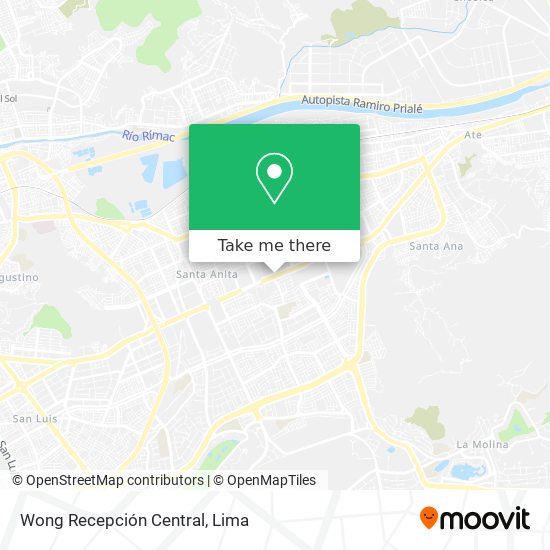 Wong Recepción Central map