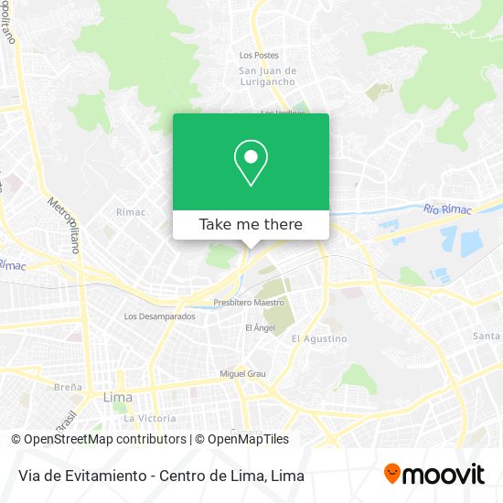 Mapa de Via de Evitamiento - Centro de Lima