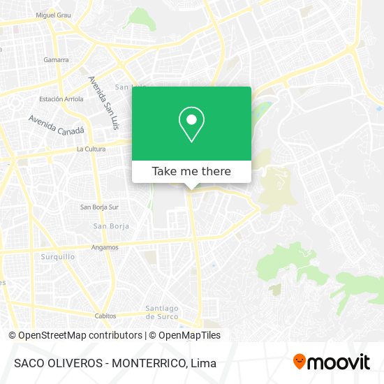 SACO OLIVEROS - MONTERRICO map