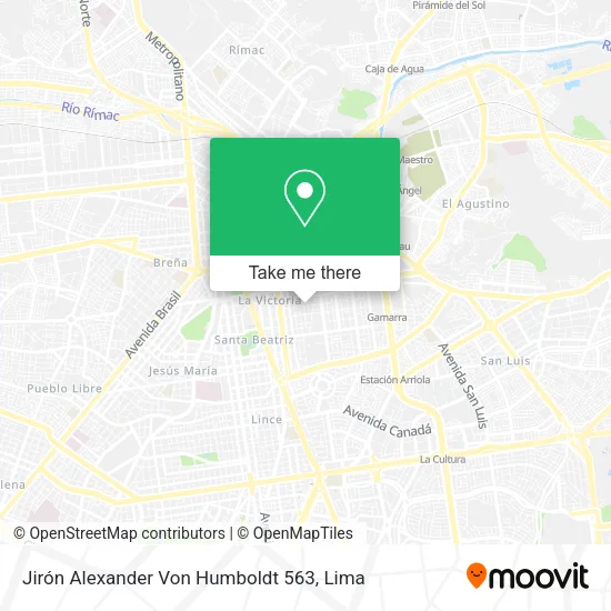 Mapa de Jirón Alexander Von Humboldt 563