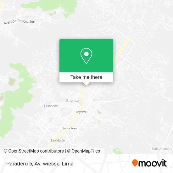 Mapa de Paradero 5, Av. wiesse