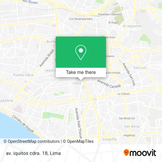 Mapa de av. iquitos cdra. 18