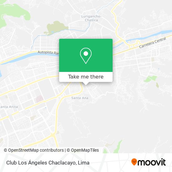 Club Los Ángeles Chaclacayo map