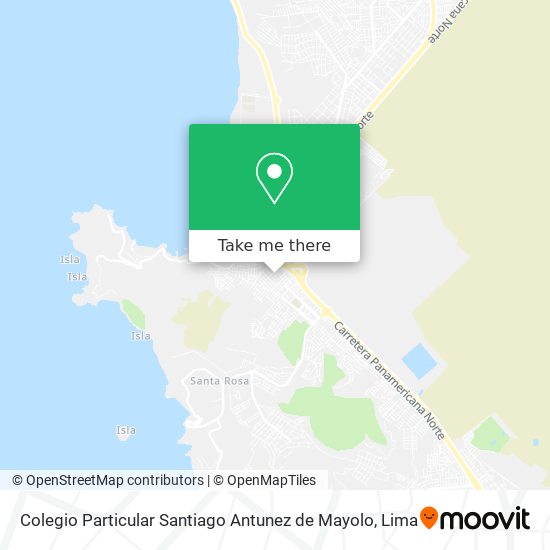 Colegio Particular Santiago Antunez de Mayolo map