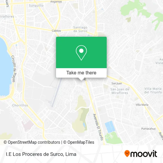 Mapa de I.E Los Proceres de Surco