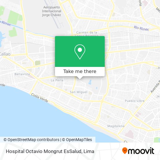 Mapa de Hospital Octavio Mongrut EsSalud