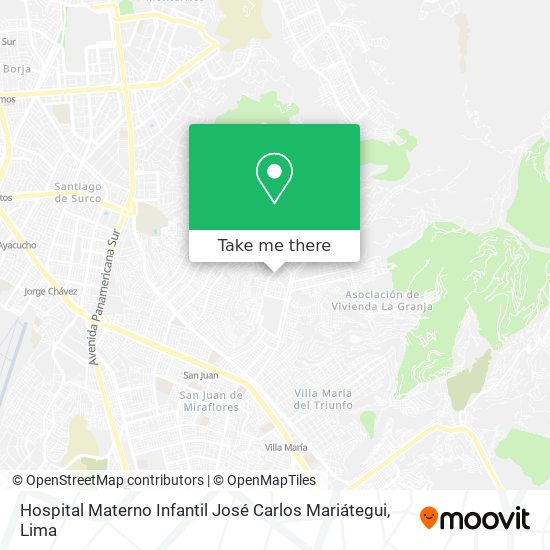 Hospital Materno Infantil José Carlos Mariátegui map