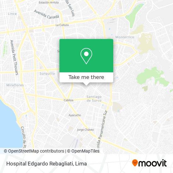 Mapa de Hospital Edgardo Rebagliati
