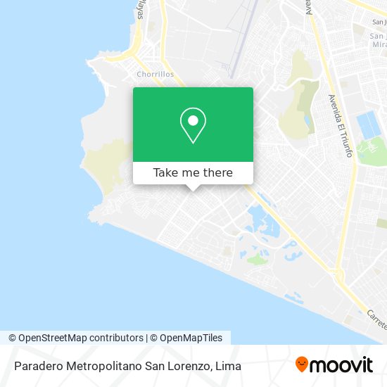 Mapa de Paradero Metropolitano San Lorenzo