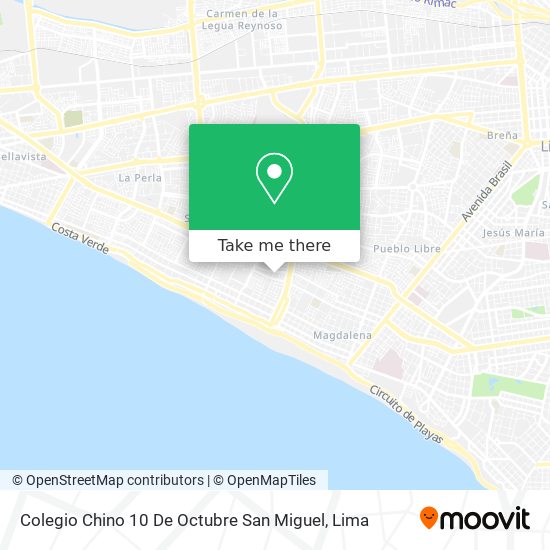 Colegio Chino 10 De Octubre San Miguel map