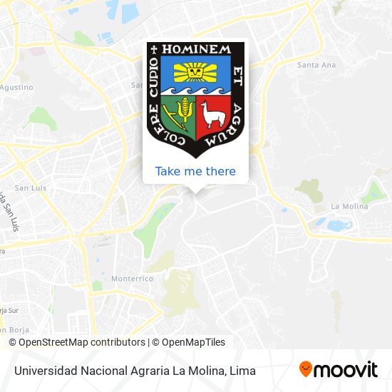 Universidad Nacional Agraria La Molina map