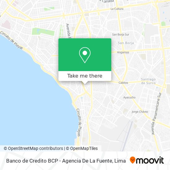 Banco de Credito BCP - Agencia De La Fuente map