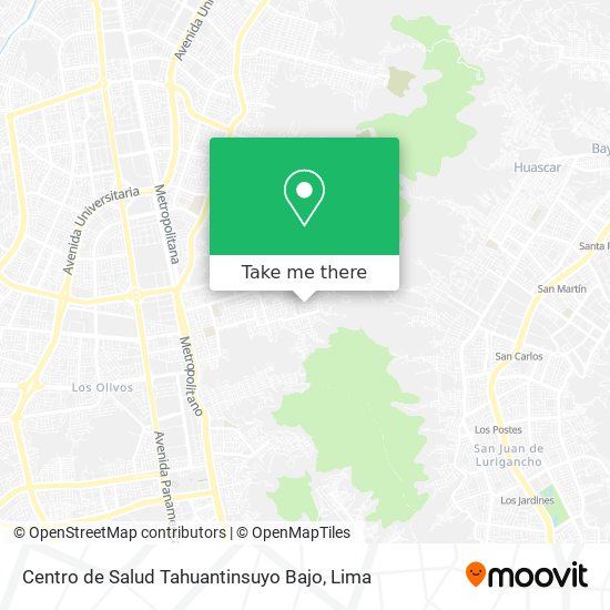 Centro de Salud Tahuantinsuyo Bajo map