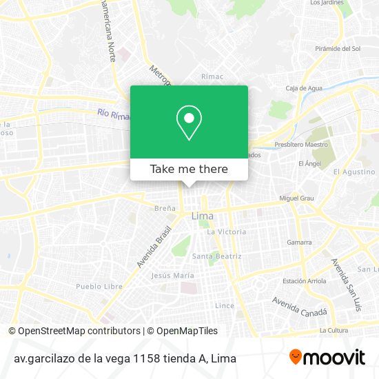 Mapa de av.garcilazo de la vega 1158 tienda A