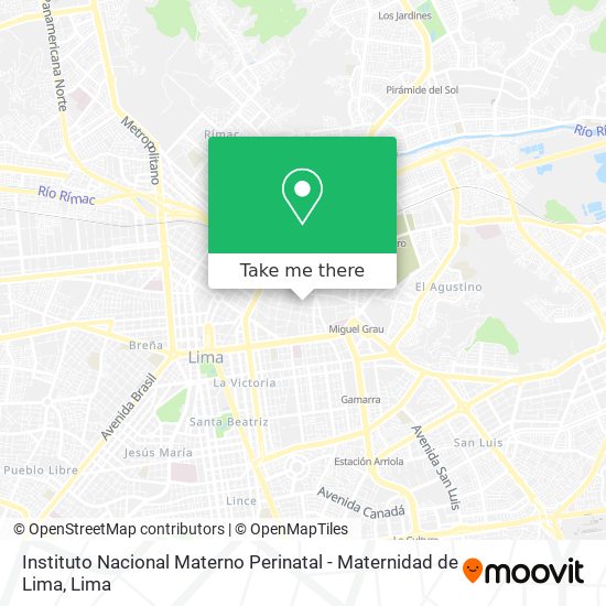 Instituto Nacional Materno Perinatal - Maternidad de Lima map