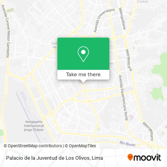 Palacio de la Juventud de Los Olivos map