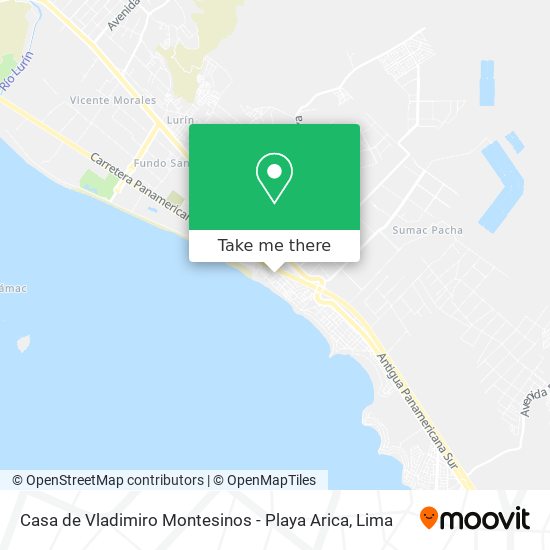 Casa de Vladimiro Montesinos - Playa Arica map