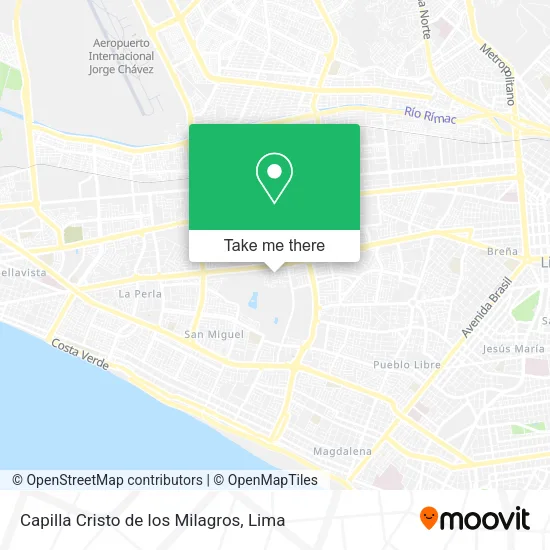 Mapa de Capilla Cristo de los Milagros