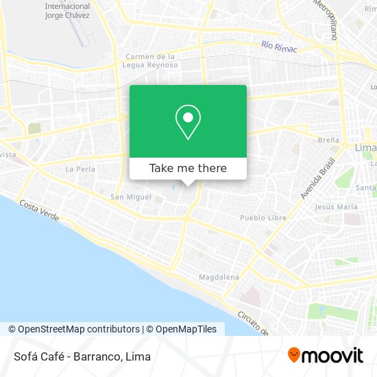How to get to Sofá Café - Barranco in San Miguel by Bus?