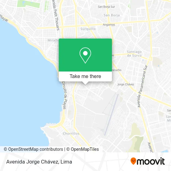 Mapa de Avenida Jorge Chávez