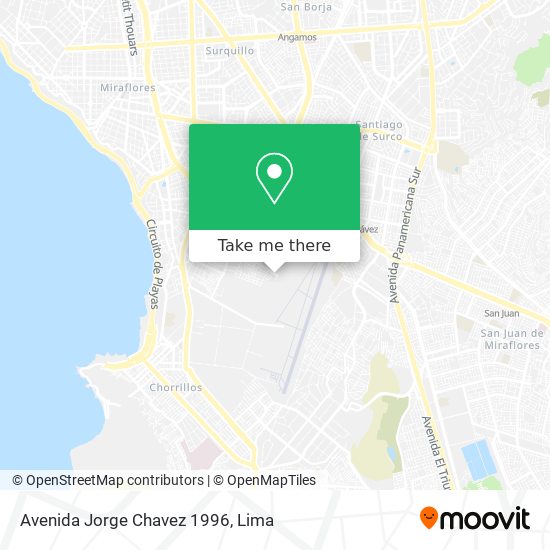 Mapa de Avenida Jorge Chavez 1996