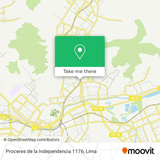 Proceres de la Independencia 1176 map