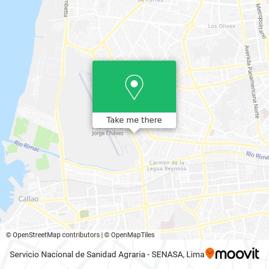 Servicio Nacional de Sanidad Agraria - SENASA map