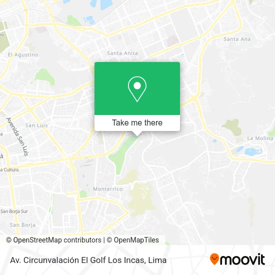 Mapa de Av. Circunvalación El Golf Los Incas