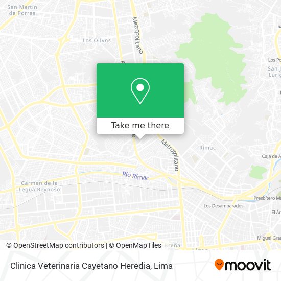 Clinica Veterinaria Cayetano Heredia map