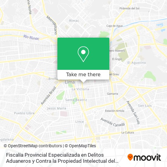 Fiscalía Provincial Especializada en Delitos Aduaneros y Contra la Propiedad Intelectual del Callao map