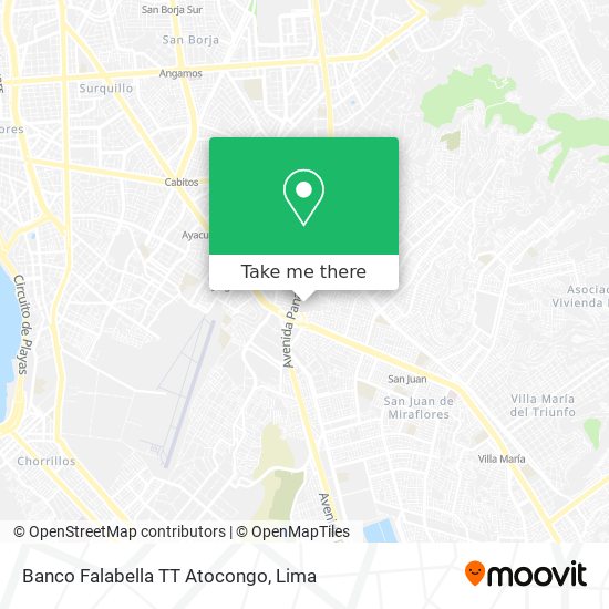 Mapa de Banco Falabella TT Atocongo