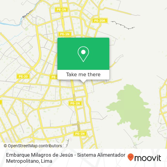 Embarque Milagros de Jesús - Sistema Alimentador Metropolitano map