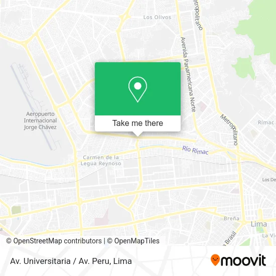 Mapa de Av. Universitaria / Av. Peru