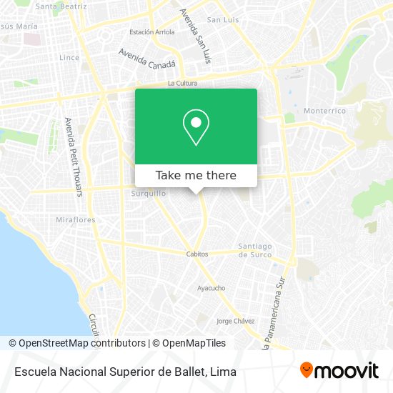 Escuela Nacional Superior de Ballet map