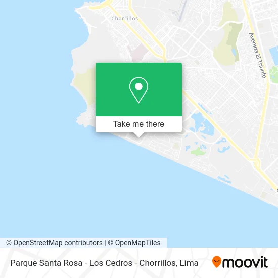 Parque Santa Rosa - Los Cedros - Chorrillos map