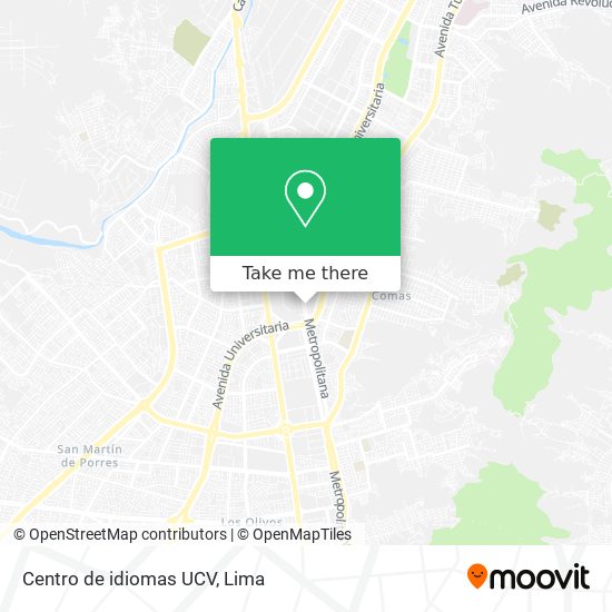 Mapa de Centro de idiomas UCV