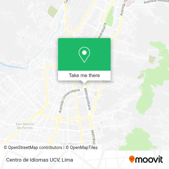 Centro de idiomas UCV map